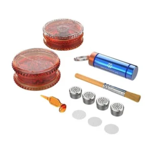 Side Kit Storz Bickel con molinillo, boquilla, mallas, cápsulas dosificadoras y Capsule Caddy