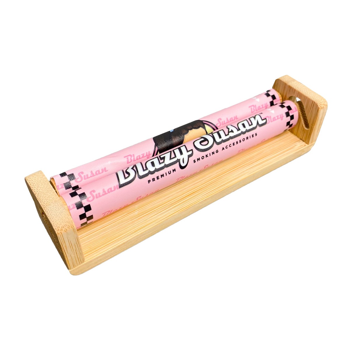 Enroladora de bambú King Size Blazy Susan rosada