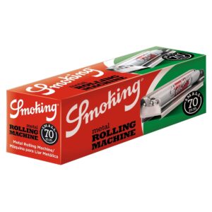 Máquina de liar metálica Smoking 70 mm en su caja