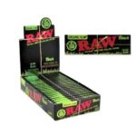 Display de 24 libritos de papelillo RAW Black Organic Hemp 1¼