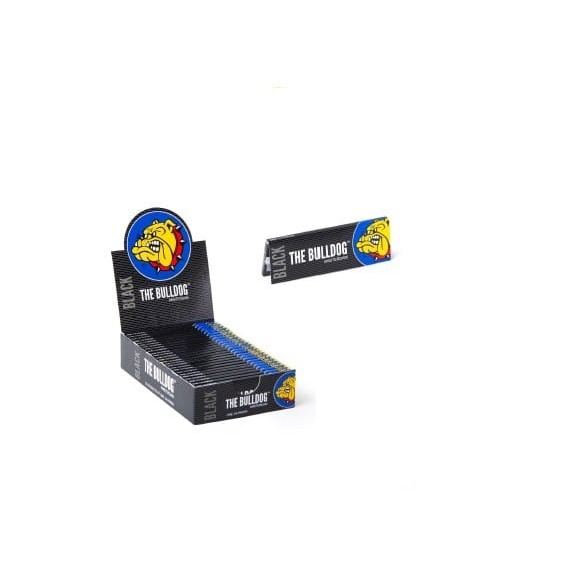 Display de 25 libritos de papelillo The Bulldog Black 1¼ abierto