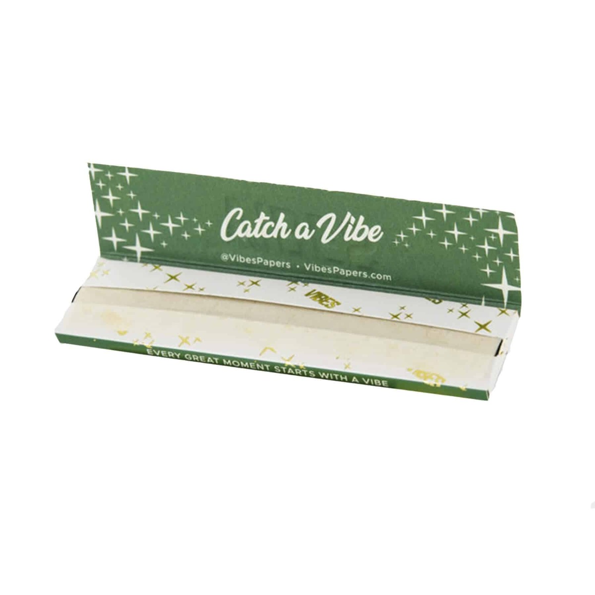 Librito abierto de papelillo Vibes Organic Hemp King Size Slim