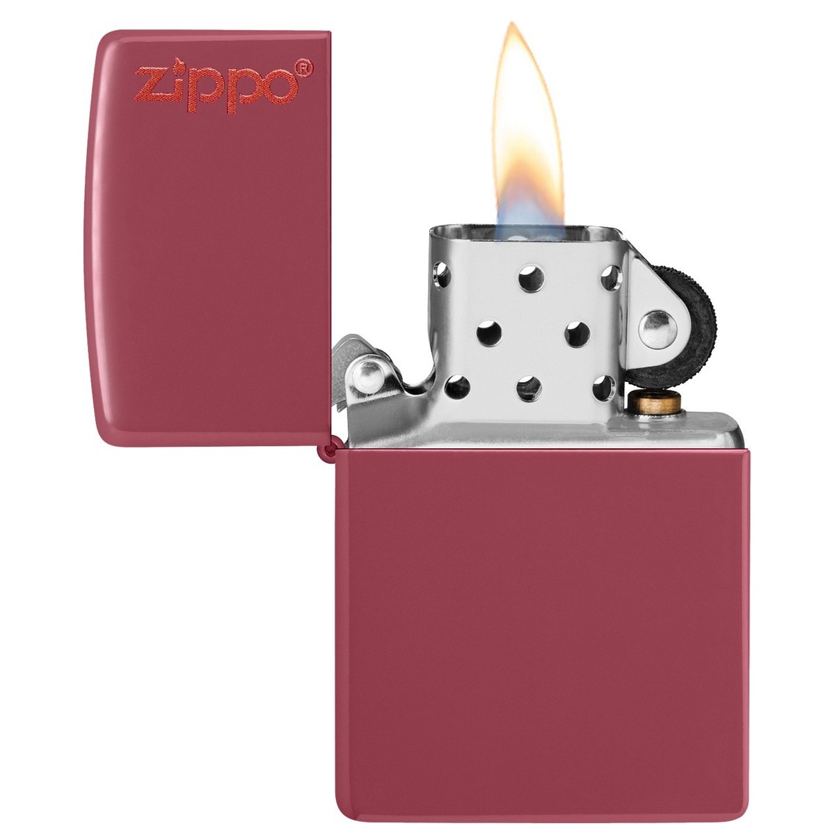 Zippo Brick Logo abierto encendido