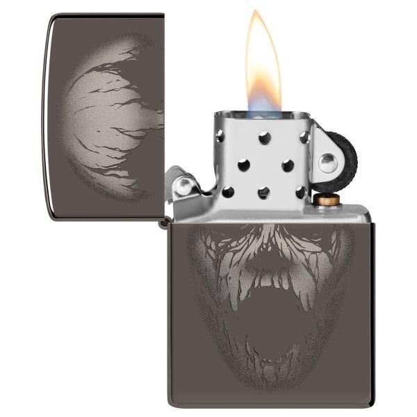 Zippo Screaming Monster abierto encendido