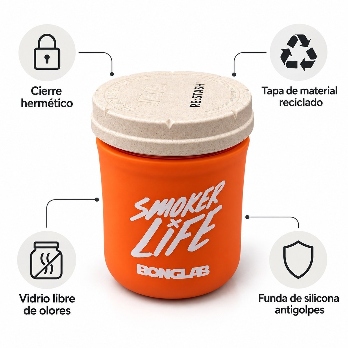 Jar Re:Stash 16oz características